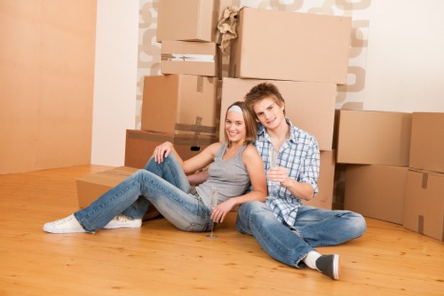 Commercial moving crew planning a business relocation in Harringay
