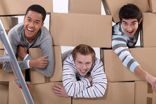 Boxes and furniture being loaded for urgent removals in Harringay