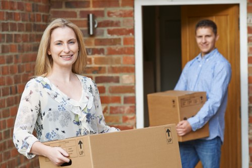 Professional movers handling a home relocation in Harringay
