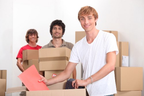 Organised unpacking of household items in a Harringay flat