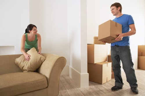 Grand piano moving preparation in a North London property